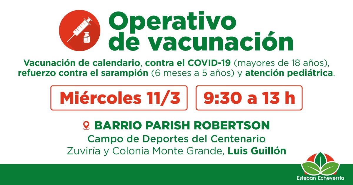 NUEVOS OPERATIVOS TERRITORIALES DE VACUNACIÓN GRATUITA EN EL DISTRITO