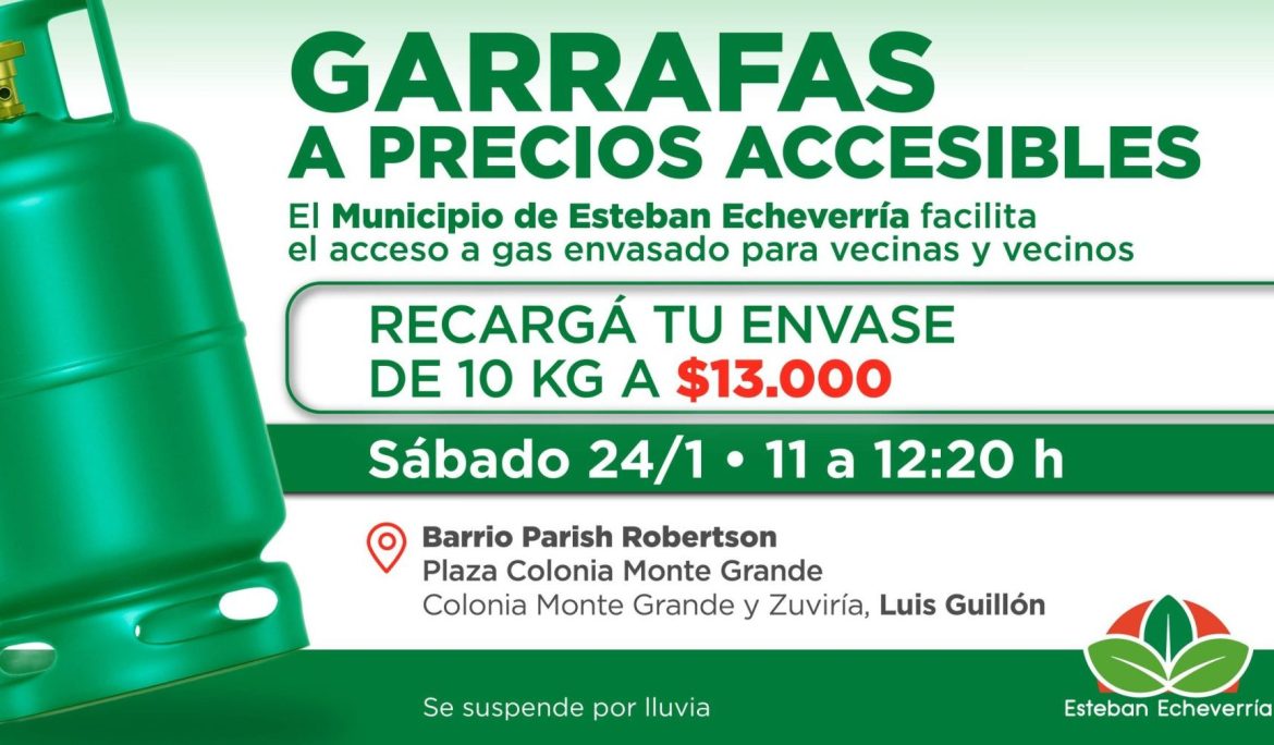 NUEVO OPERATIVO DE RECARGA DE GARRAFAS A PRECIO ACCESIBLE EN LUIS GUILLÓN