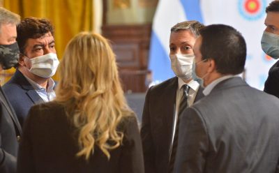 FERNANDO GRAY CON ALBERTO FERNÁNDEZ Y AXEL KICILLOF EN EL LANZAMIENTO DE NUEVO PLAN DE INFRAESTRUCTURA