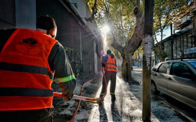 DESINFECCIÓN Y LIMPIEZA DE VEREDAS EN ENTIDADES BANCARIAS