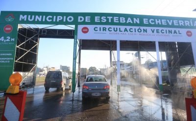 Informe N° 405 | NUEVO ARCO DE SANITIZACIÓN VEHICULAR EN ESTEBAN ECHEVERRÍA