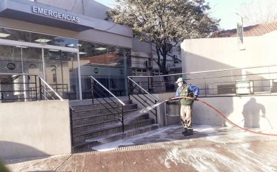 LIMPIEZA Y DESINFECCIÓN DE VEREDAS PARA PREVENIR EL CORONAVIRUS