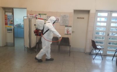 CONTINÚAN LAS TAREAS DE DESINFECCIÓN EN ESTEBAN ECHEVERRÍA