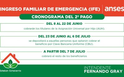 SEGUNDO PAGO DEL INGRESO FAMILIAR DE EMERGENCIA (IFE)