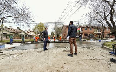 FERNANDO GRAY RECORRIÓ OBRAS DE BACHEO DE HORMIGÓN EN MONTE GRANDE