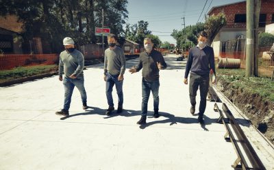 FERNANDO GRAY RECORRIÓ OBRAS DE PAVIMENTACIÓN EN ESTEBAN ECHEVERRÍA