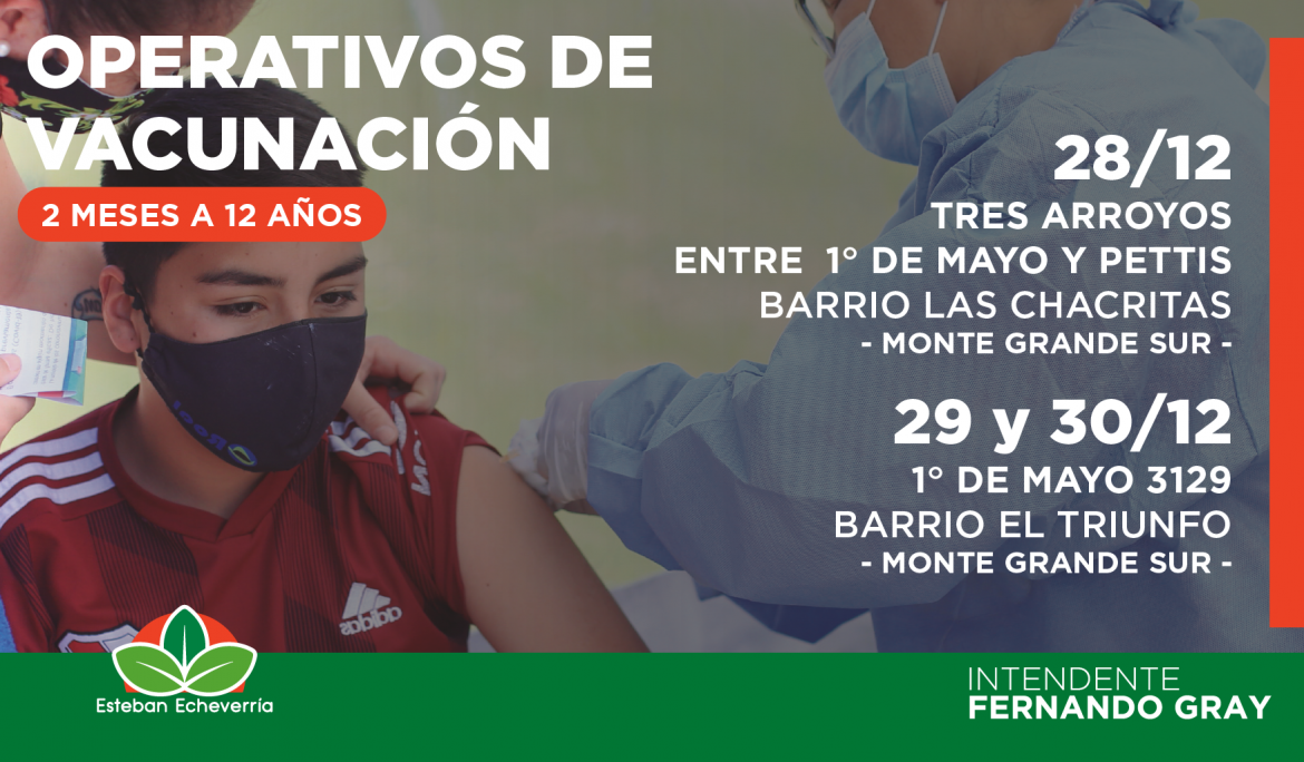 NUEVO CRONOGRAMA DE VACUNACIÓN EN MONTE GRANDE SUR
