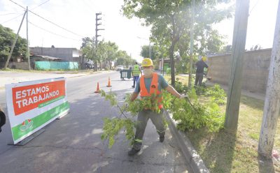 OPERATIVO DE DESPEJE DE LUMINARIAS EN MONTE GRANDE SUR