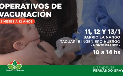 NUEVOS OPERATIVOS DE VACUNACIÓN EN MONTE GRANDE