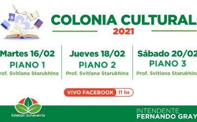 CONTINÚA LA COLONIA CULTURAL VIRTUAL CON CLASES DE PIANO