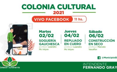 CONTINÚA LA COLONIA CULTURAL VIRTUAL EN ESTEBAN ECHEVERRÍA