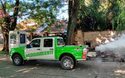 CONTINÚAN LAS TAREAS DE FUMIGACIÓN EN EL DISTRITO