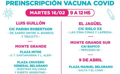 EL MUNICIPIO AVANZA CON LA PREINSCRIPCIÓN PARA LA VACUNA CONTRA EL COVID-19