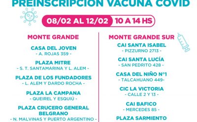 EL MUNICIPIO DE ESTEBAN ECHEVERRÍA CONTINÚA CON LA PREINSCRIPCIÓN DE VECINAS Y VECINOS PARA LA VACUNA CONTRA EL COVID