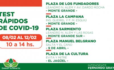 NUEVOS OPERATIVOS DE TESTEO RÁPIDO EN ESTEBAN ECHEVERRÍA