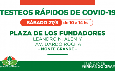ESTE SÁBADO HABRÁ UN NUEVO OPERATIVO DE TESTEOS RÁPIDOS DE COVID-19