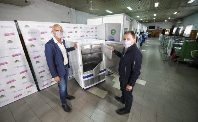 FERNANDO GRAY PRESENTÓ NUEVOS SUPERFREEZERS DE VACUNAS CONTRA EL COVID-19 JUNTO A DANIEL GOLLÁN
