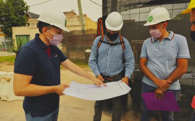 FERNANDO GRAY RECORRIÓ OBRA HÍDRICA EN MONTE GRANDE