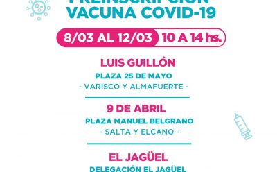 PREINSCRIPCIÓN PARA LA VACUNA CONTRA EL COVID-19 EN ESTEBAN ECHEVERRÍA