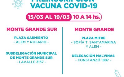 PREINSCRIPCIÓN PARA LA VACUNA CONTRA EL COVID-19 EN ESTEBAN ECHEVERRÍA