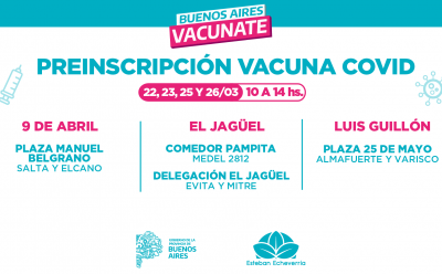 PREINSCRIPCIÓN PARA LA VACUNA CONTRA EL COVID-19 EN ESTEBAN ECHEVERRÍA