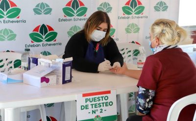 CONTINÚAN LOS TESTEOS RÁPIDOS DE COVID-19 EN ESTEBAN ECHEVERRÍA