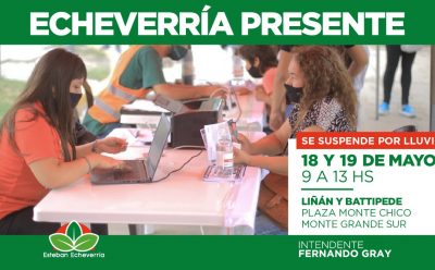 ECHEVERRÍA PRESENTE SE LLEVARÁ A CABO EN MONTE GRANDE SUR