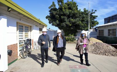 FERNANDO GRAY RECORRIÓ OBRAS EN LAS ESCUELAS PRIMARIA N° 47 Y SECUNDARIA N° 35 DE LUIS GUILLÓN