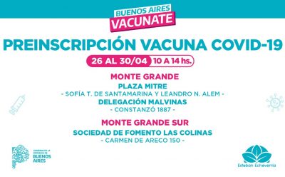 OPERATIVOS DE PREINSCRIPCIÓN PARA LA VACUNA CONTRA EL COVID-19