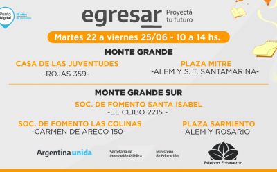 INSCRIPCIÓN AL PROGRAMA “EGRESAR, PROYECTÁ TU FUTURO” EN ESTEBAN ECHEVERRÍA