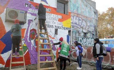 MURAL CONTRA LA VIOLENCIA DE GÉNERO EN MONTE GRANDE