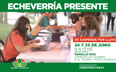 NUEVO OPERATIVO “ECHEVERRÍA PRESENTE” EN MONTE GRANDE SUR