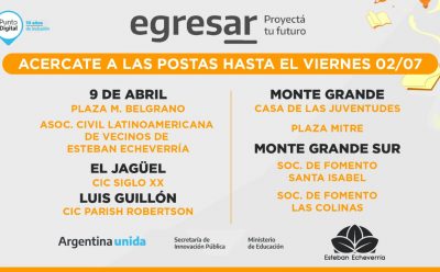 OPERATIVOS DE INSCRIPCIÓN AL PROGRAMA “EGRESAR. PROYECTÁ TU FUTURO”