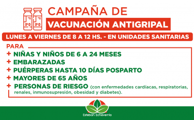 CAMPAÑA DE VACUNACIÓN ANTIGRIPAL EN ESTEBAN ECHEVERRÍA