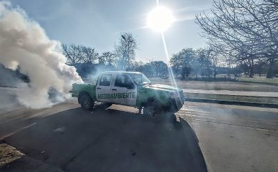 CONTINÚAN LOS TRABAJOS DE FUMIGACIÓN EN EL DISTRITO