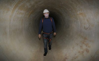 Conducto Aliviador Calle Colón – FERNANDO GRAY RECORRIÓ OBRA HÍDRICA EN MONTE GRANDE