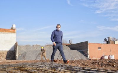 FERNANDO GRAY RECORRIÓ LA OBRA DE CONSTRUCCIÓN DE UN NUEVO JARDÍN DE INFANTES