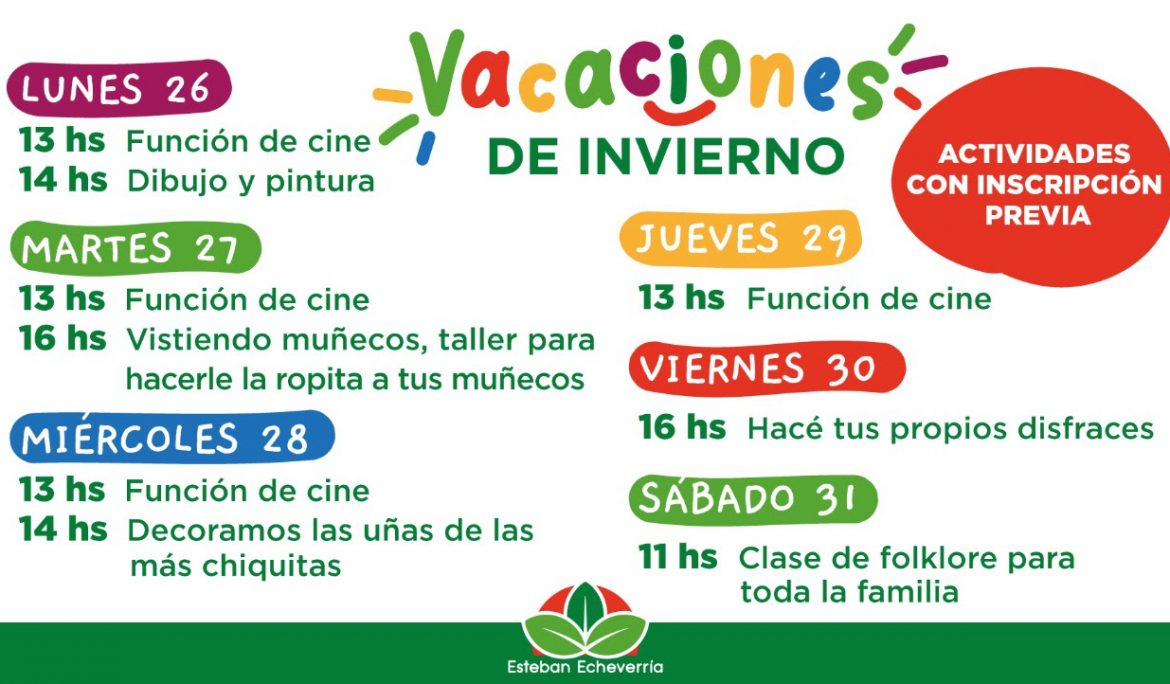 MÁS ACTIVIDADES DURANTE LAS VACACIONES DE INVIERNO