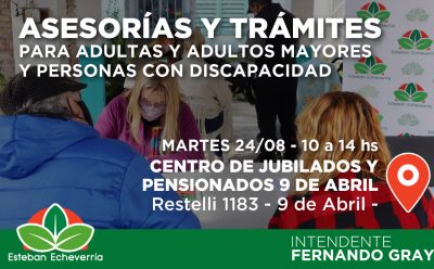 NUEVA JORNADA DE ASESORÍAS Y TRÁMITES EN 9 DE ABRIL