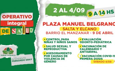 NUEVO OPERATIVO INTEGRAL DE SALUD EN EL BARRIO EL MANZANAR