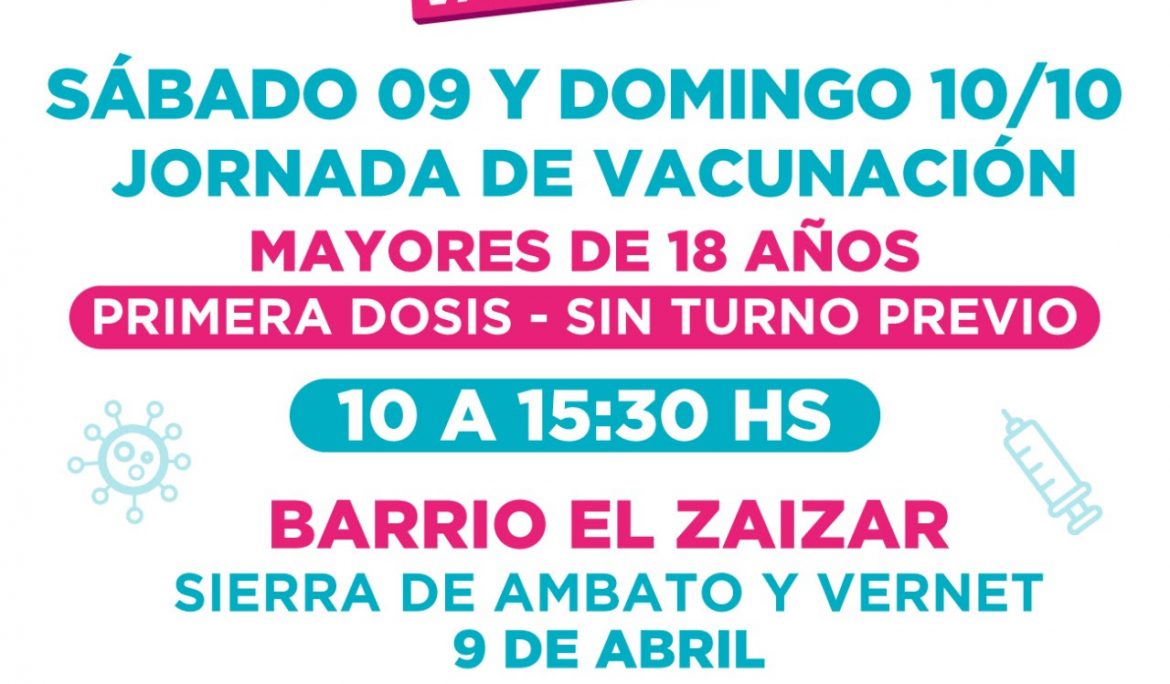 NUEVAS JORNADAS DE VACUNACIÓN CONTRA EL COVID-19 EN 9 DE ABRIL