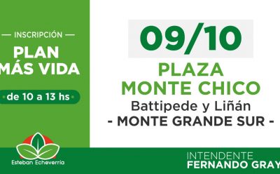 INSCRIPCIÓN AL PLAN MÁS VIDA EN MONTE GRANDE SUR