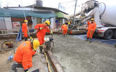 AVANZAN LAS OBRAS HÍDRICAS Y DE PAVIMENTO EN 9 DE ABRIL