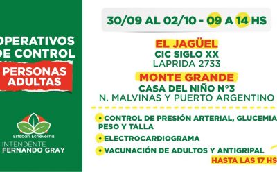 AVANZAN LOS CONTROLES DE SALUD PARA LAS Y LOS VECINOS DE ESTEBAN ECHEVERRÍA