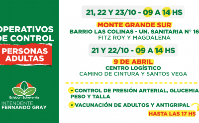 AVANZAN LOS CONTROLES SANITARIOS PARA PERSONAS ADULTAS