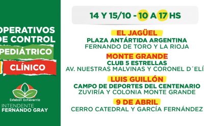 OPERATIVOS DE SALUD EN DISTINTAS LOCALIDADES DE ESTEBAN ECHEVERRÍA