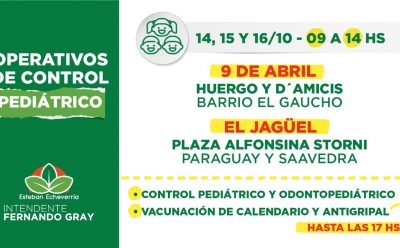 CONTINÚAN LOS CONTROLES PEDIÁTRICOS Y DE PERSONAS ADULTAS