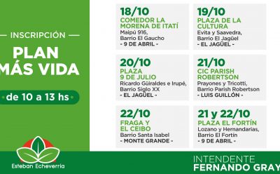 OPERATIVOS DE INSCRIPCIÓN AL PLAN MÁS VIDA