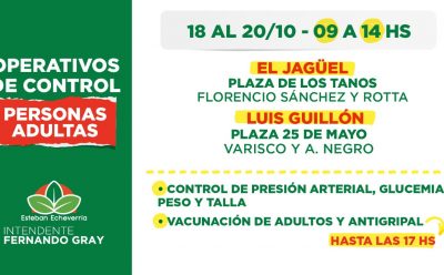 AVANZAN LOS OPERATIVOS DE SALUD PARA PERSONAS ADULTAS