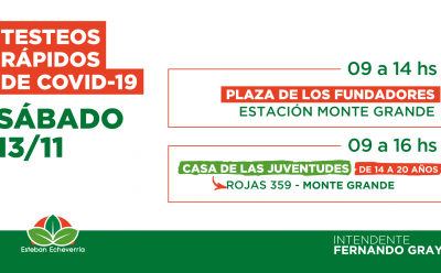 OPERATIVOS DE TESTEOS RÁPIDOS DE COVID-19 EL SÁBADO
